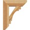 Ekena Millwork Merced Slat Rough Sawn Bracket w/ Offset Brace, Western Red Cedar, 6"W x 16"D x 20"H BKT0604X16X20MRC06RWR - alternate 3